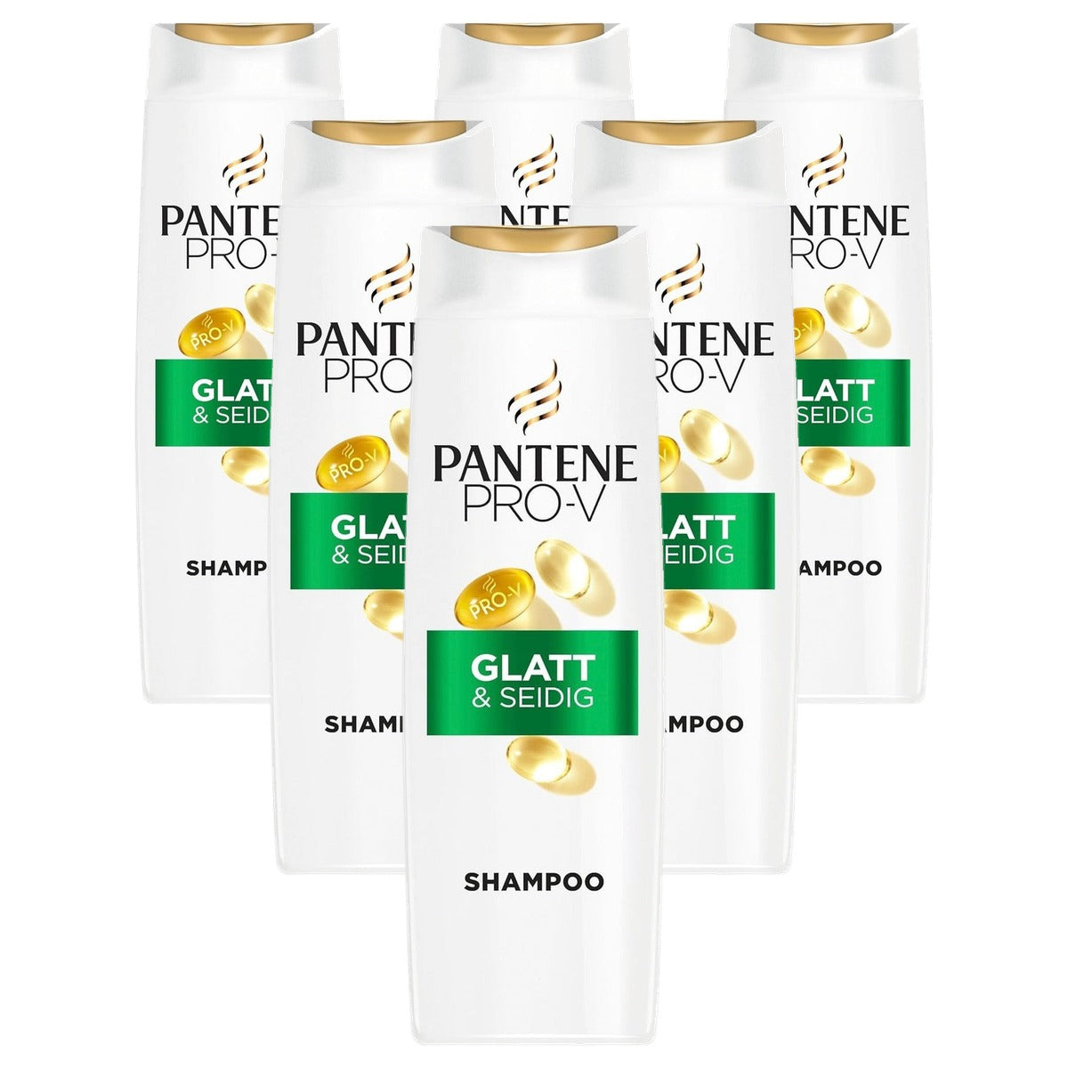 Pantene Pro-V Smooth & Silky Shampoo 6 x 500 ml - Voordeelverpakking
