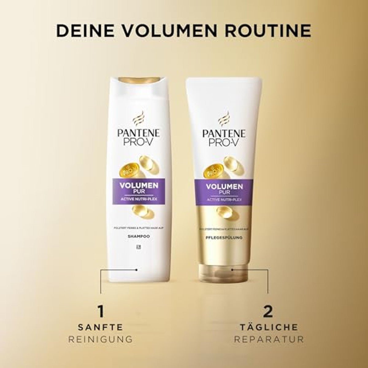 Pantene Pro-V Volume Pur Shampoo voor Fijn en Futloos Haar met Pomp 1000 ml door Pantene nu bij Huishoudvoordeel