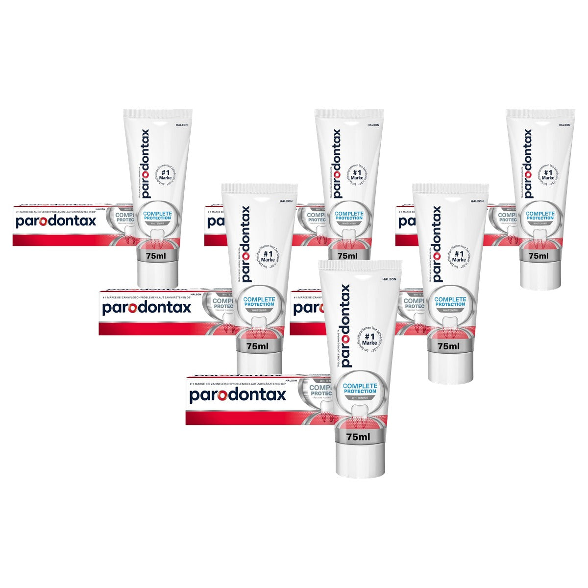 Parodontax Complete Protection Whitening tandpasta 6 x 75 ml - Voordeelverpakking