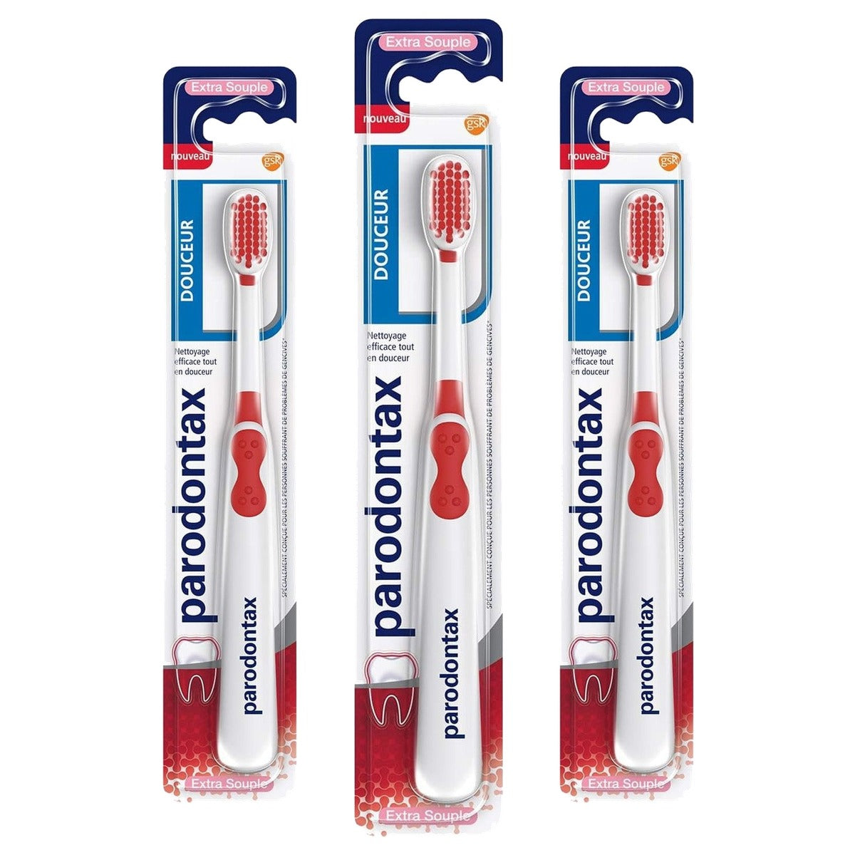 Parodontax Douceur Extra Soft Tandenborstel 3 x 1 stuk - Voordeelverpakking
