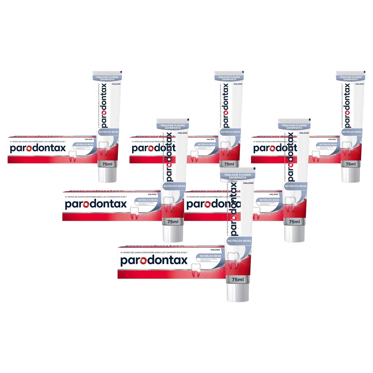 Parodontax Natuurlijk Wit Tandpasta 6 x 75 ml - Voordeelverpakking