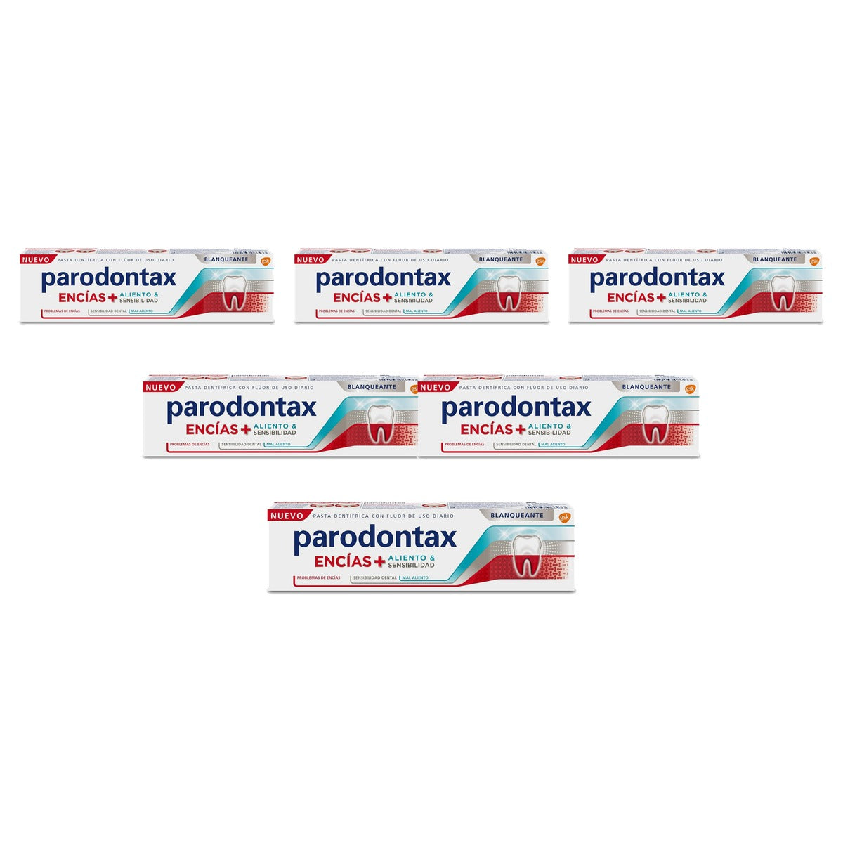 Parodontax Tandvlees + Adem tandpasta 6 x 75 ml - Voordeelverpakking