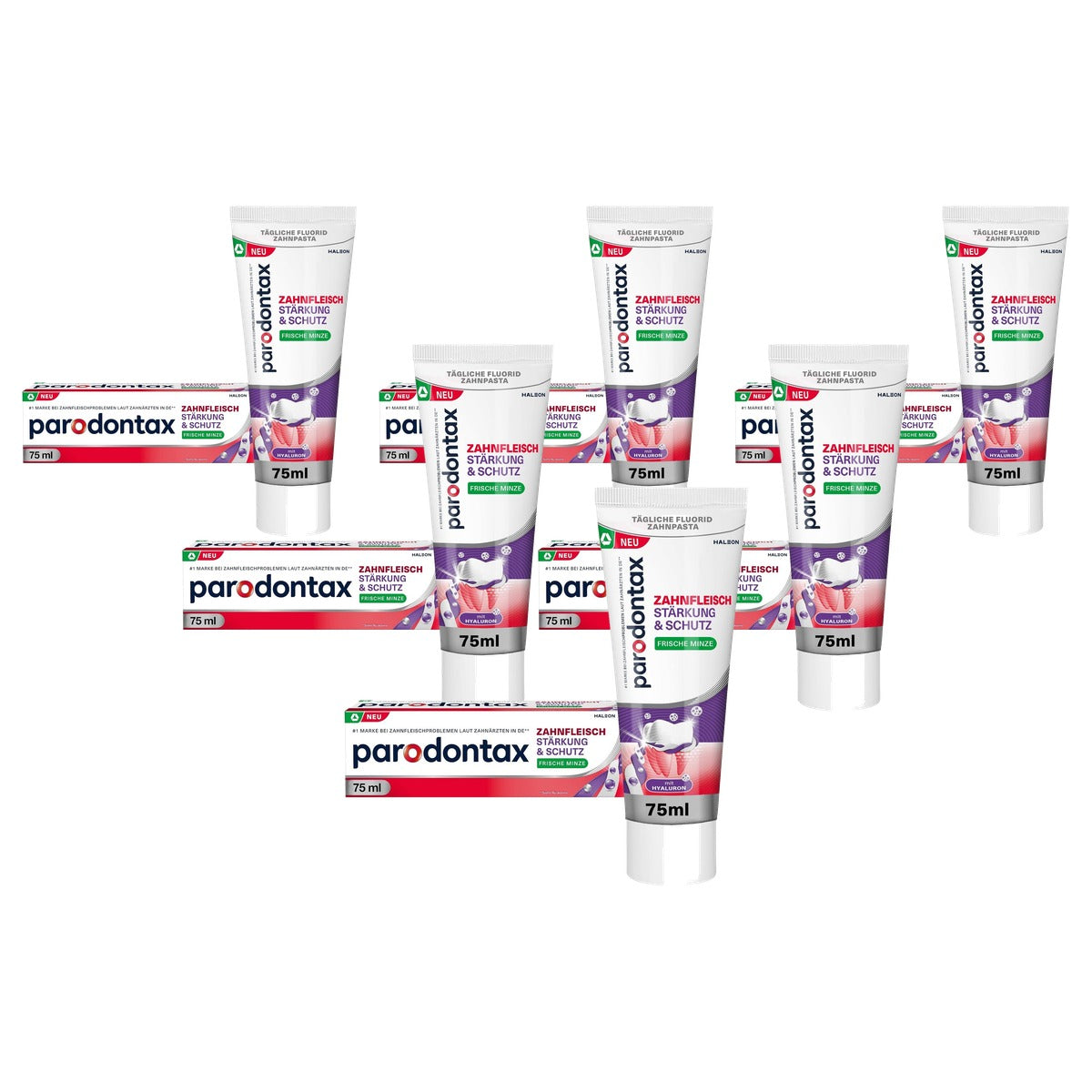 Parodontax Tandvleesversterking en bescherming 6 x 75 ml - Voordeelverpakking