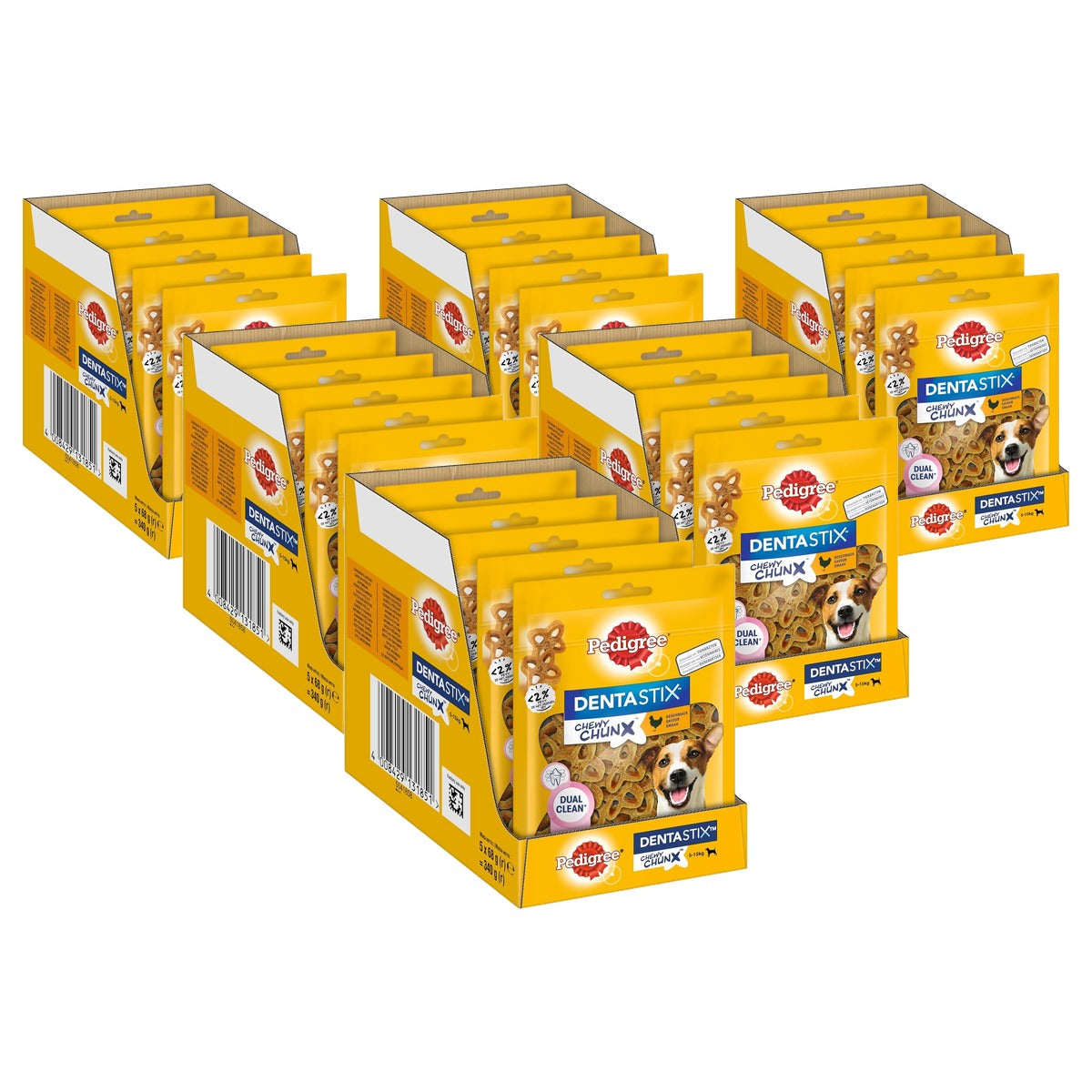 Pedigree Dentastix Chewy Chunx hondensnack kleine honden kip 5 x 68 g - 6-pack