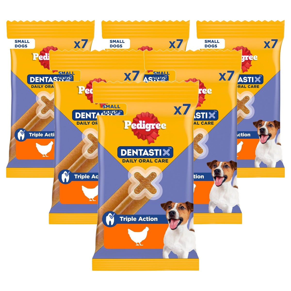 Pedigree Dentastix hondensnack kip en rundvlees 10 x 7 stuks - 6-pack