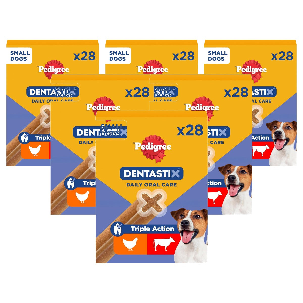 Pedigree Dentastix hondensnack kip en rundvlees 4 x 28 stuks - 6-pack