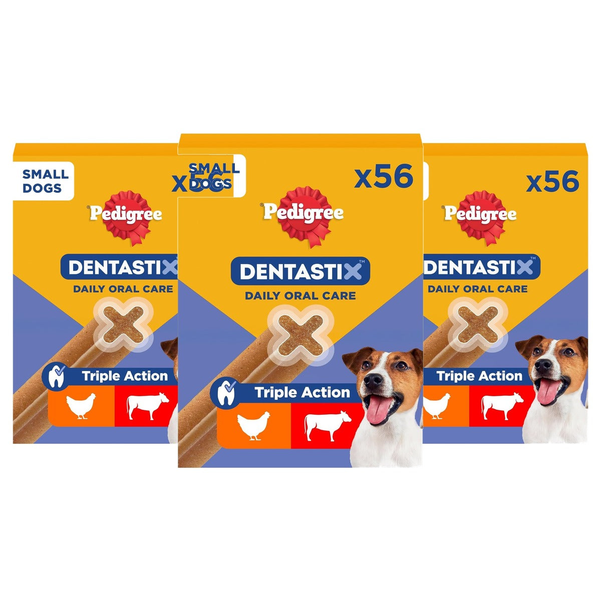 Pedigree DentaStix hondensnack kleine honden (5-10 kg) kip & rund 1 x 880 g - 3-pack