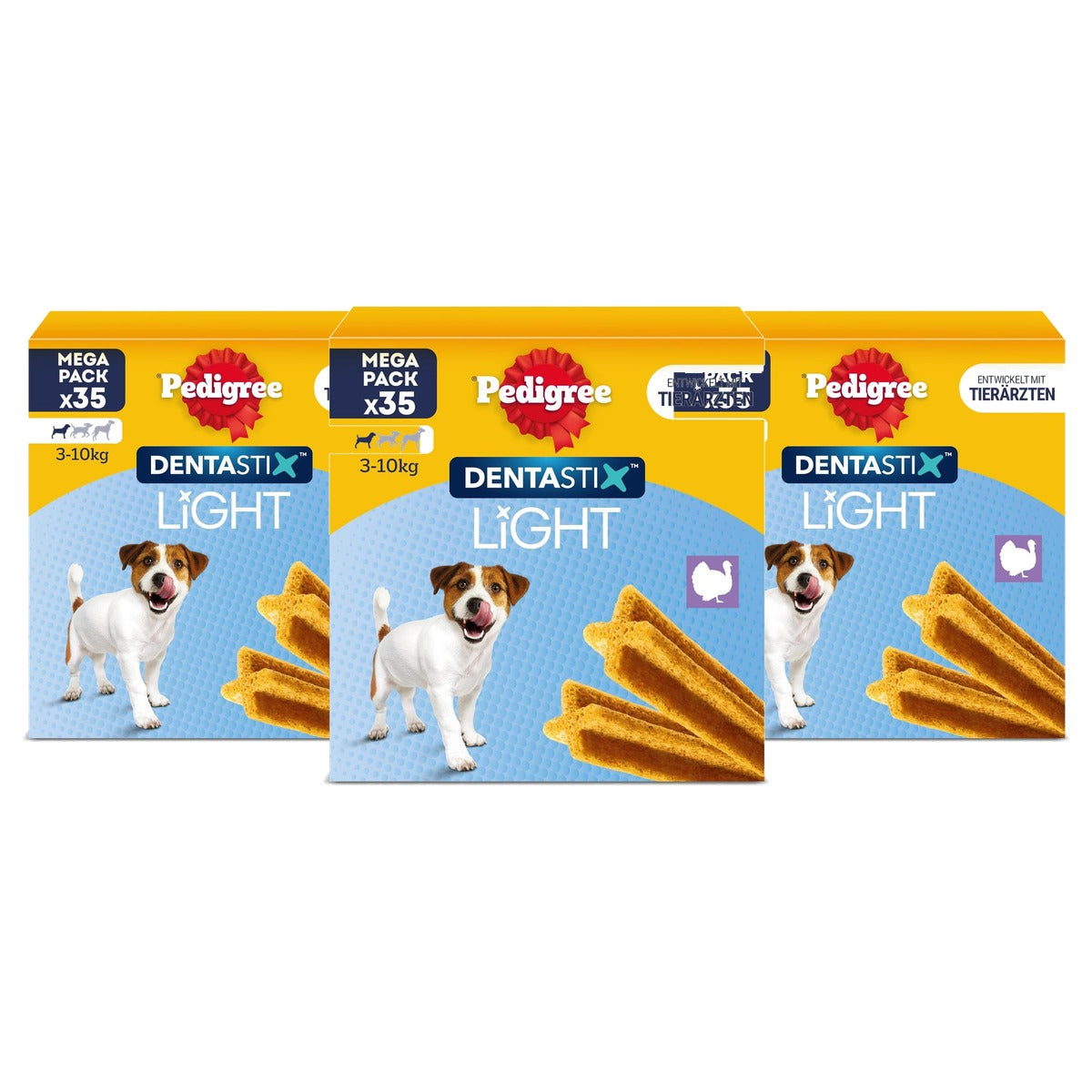 Pedigree Dentastix Light hondensnack kalkoen 5 x 7 stuks - 3-pack
