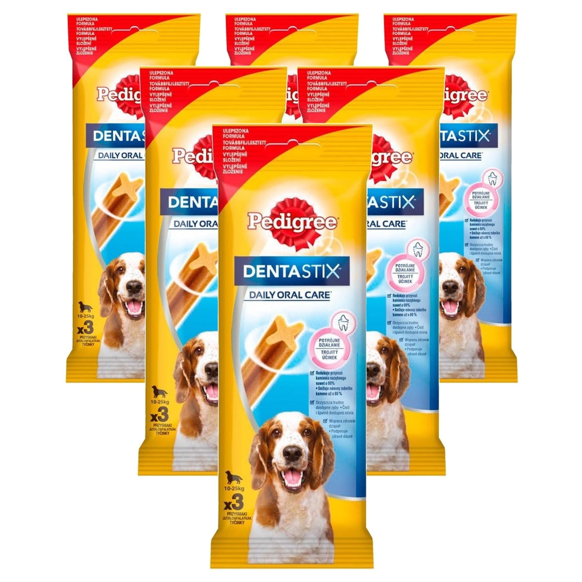 Pedigree DentaStix Medium hondensnack kip 3 stuks 77 g - 6-pack