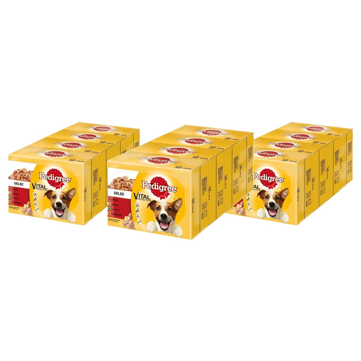 Pedigree Favourite natvoer 4 soorten in gelei 4 x 12 x 100 g - 3-pack