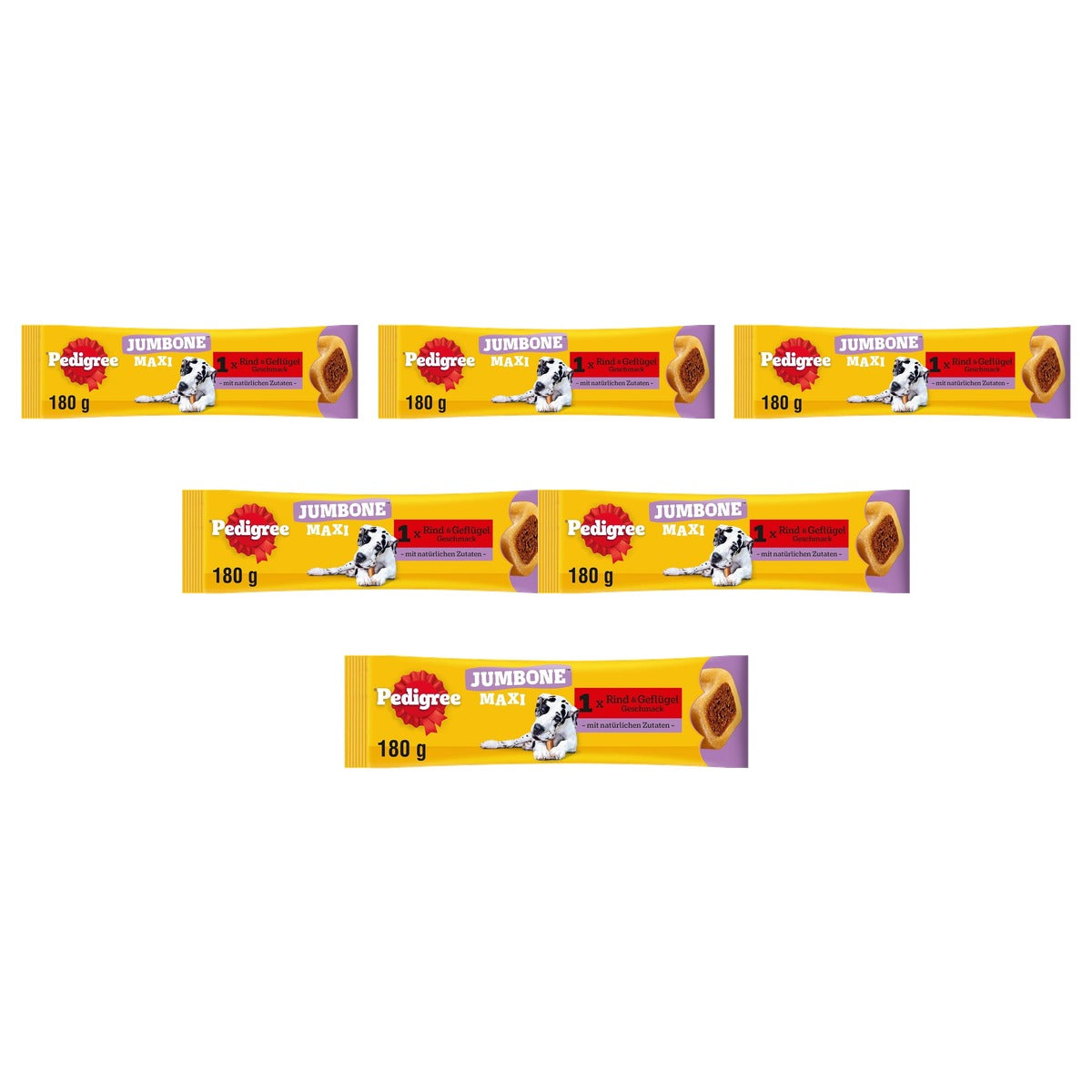 Pedigree Jumbone Reuzenbotten groot rund & gevogelte hondensnack 12 x 1 stuk - 6-pack