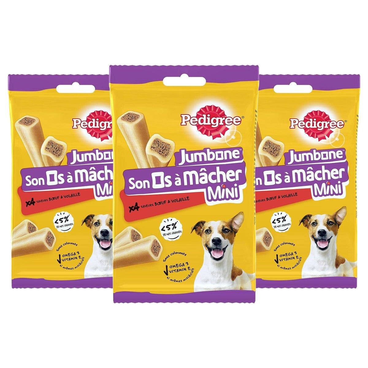 Pedigree Jumbone hondensnack kauwbotten kleine hond 8 x 4 stuks - 3-pack
