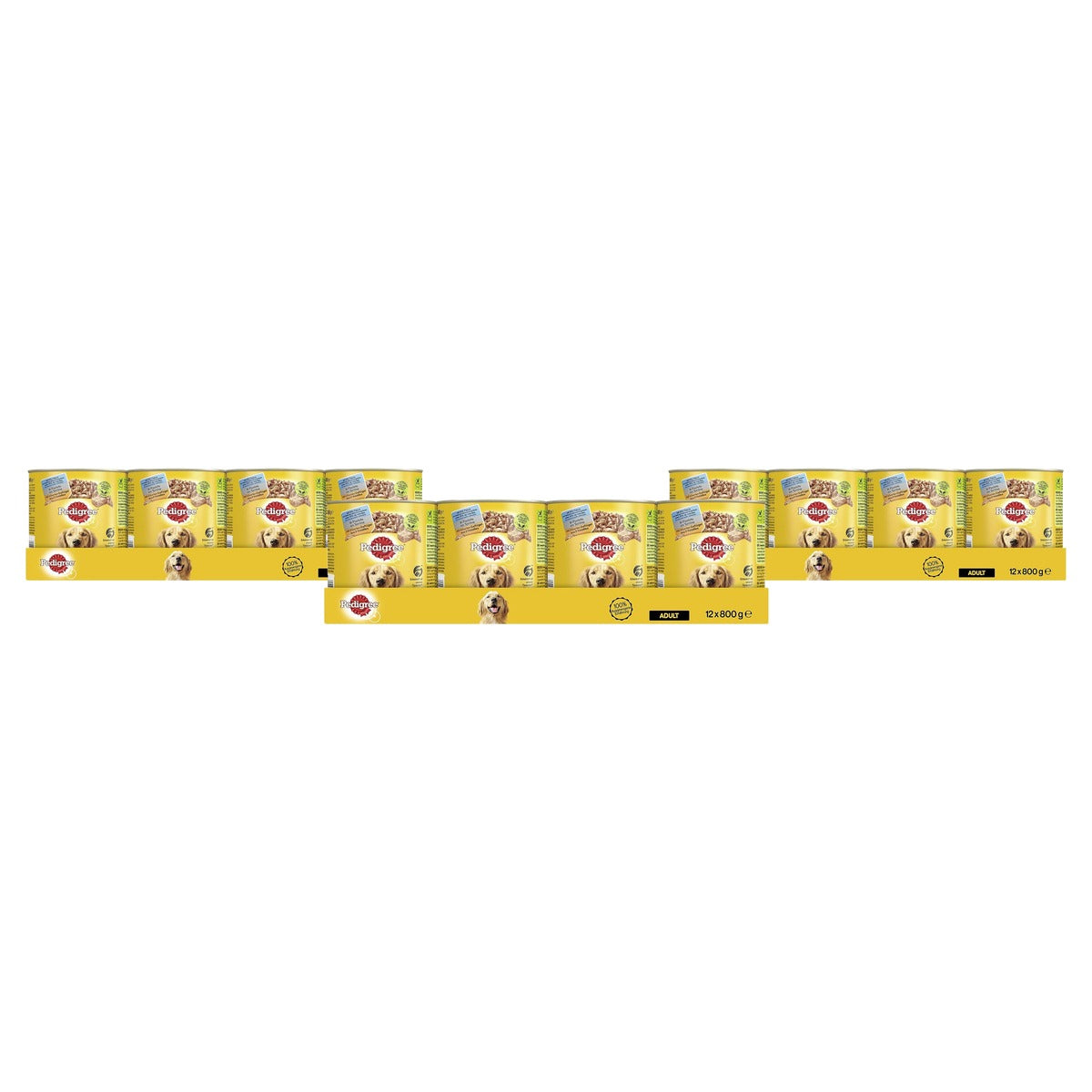 Pedigree Klassiek hondenvoer 5 soorten gevogelte 12 x 800 g - 3-pack
