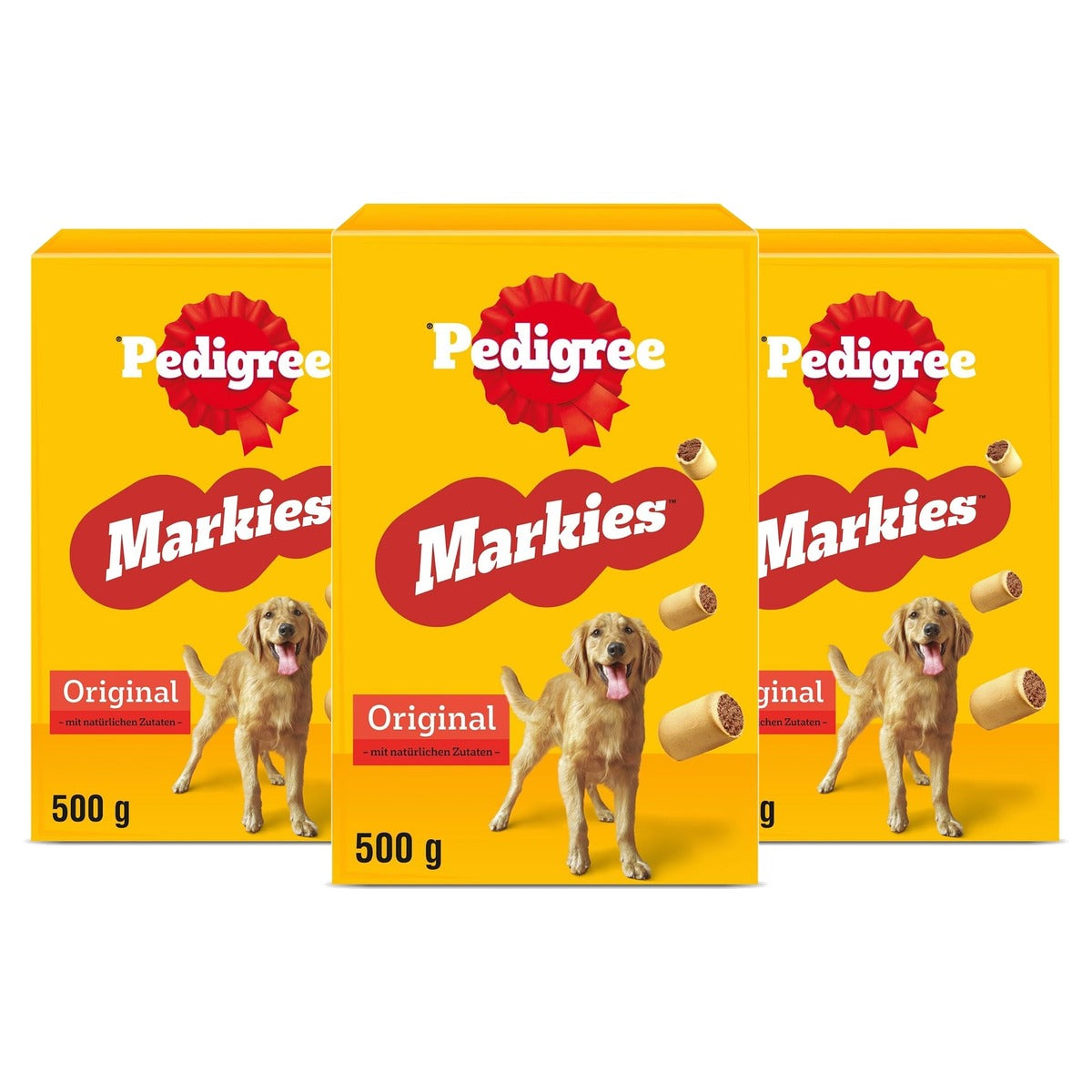 Pedigree Markies Trios hondenkoekje kip, lam & beenmerg 12 x 500 g - 3-pack