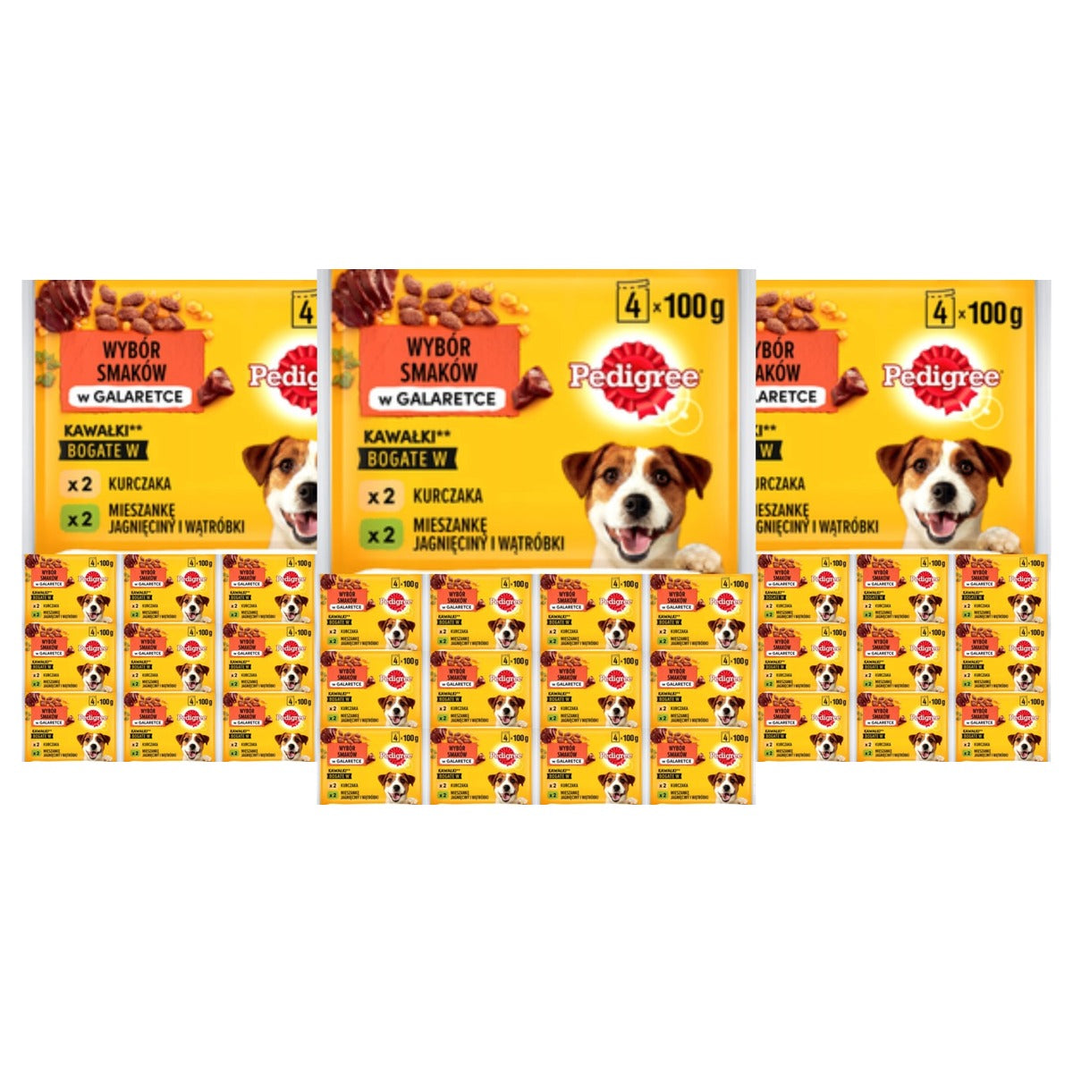 Pedigree hondenvoer kip en lam in gelei 13 x 4 x 100 g - 3-pack