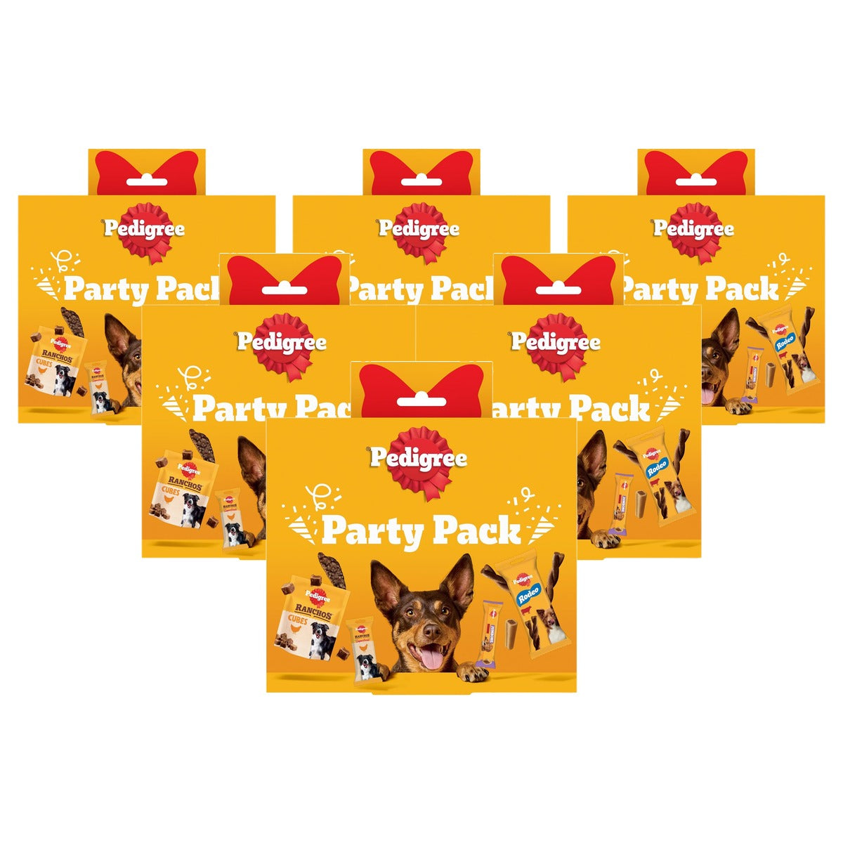 Pedigree Party Pack hondensnack kip, rund en gevogelte 241 g - 6-pack