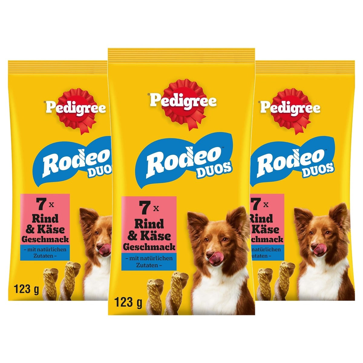 Pedigree Rodeo Duos Sticks hondensnack rund & kaas 10 x 7 stuks - 3-pack