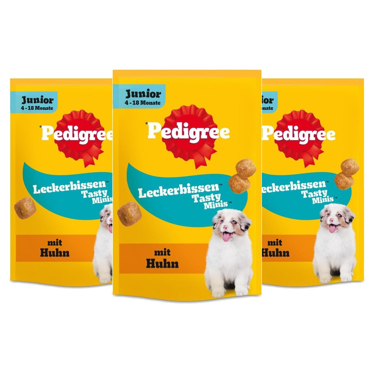 Pedigree Tasty Minis Junior hondensnack kip 6 x 125 g - 3-pack