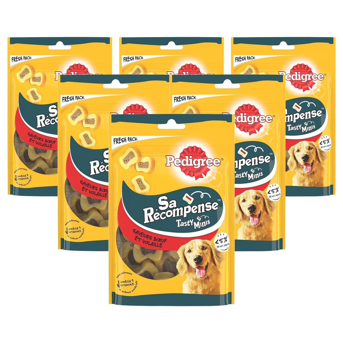 Pedigree Tasty Minis hondensnack rundvlees en gevogelte 6 stuks - 6-pack