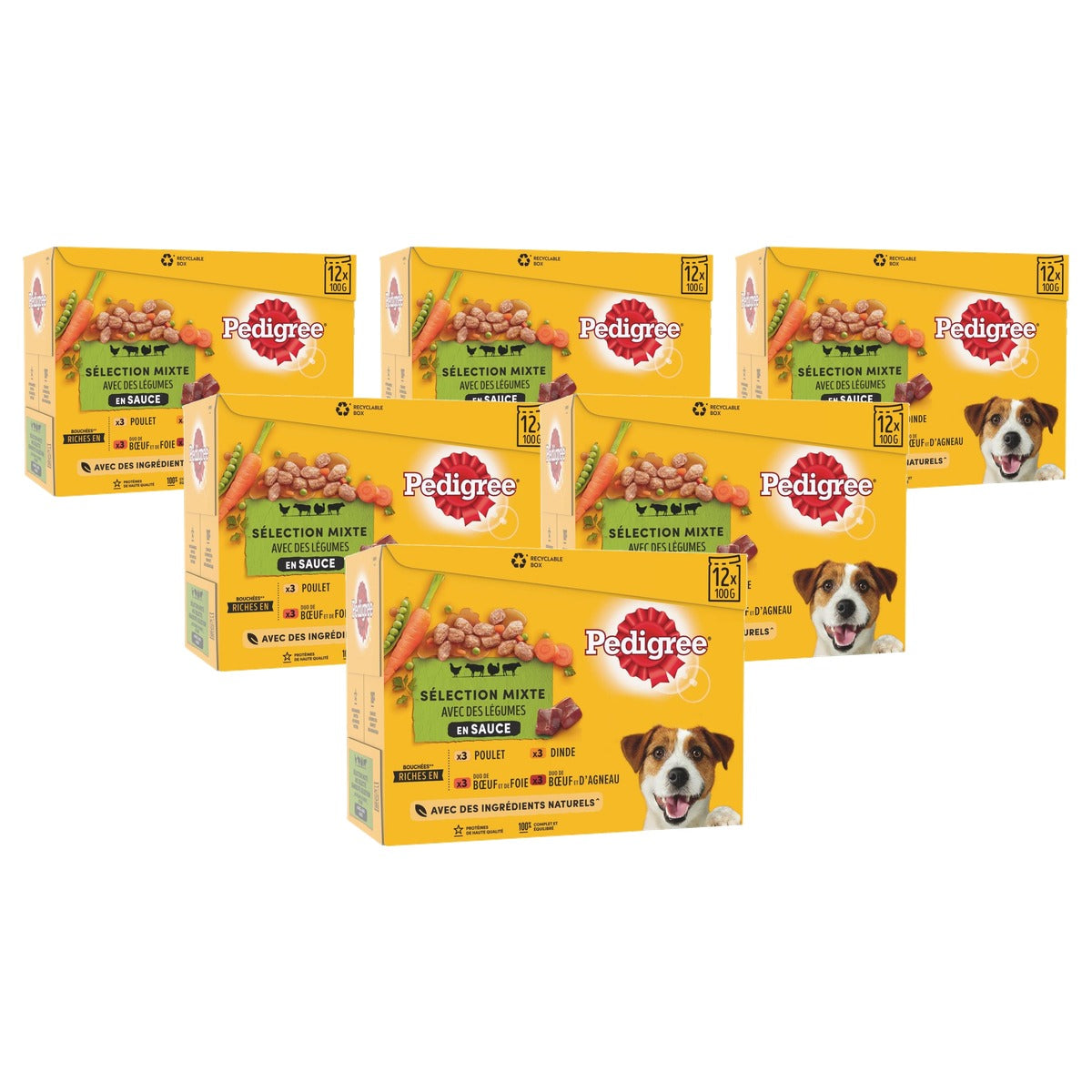 Pedigree vershoudzakjes hondenvoer - 6-pack