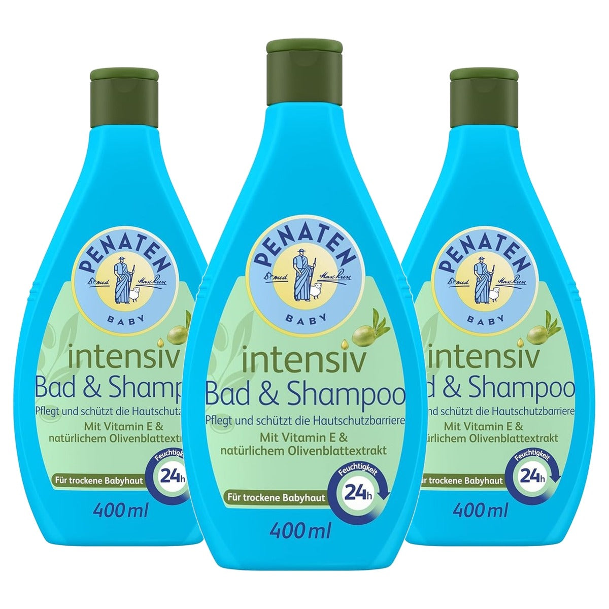 Penaten Intensiv Bad & Shampoo 3 x 400 ml - Voordeelverpakking
