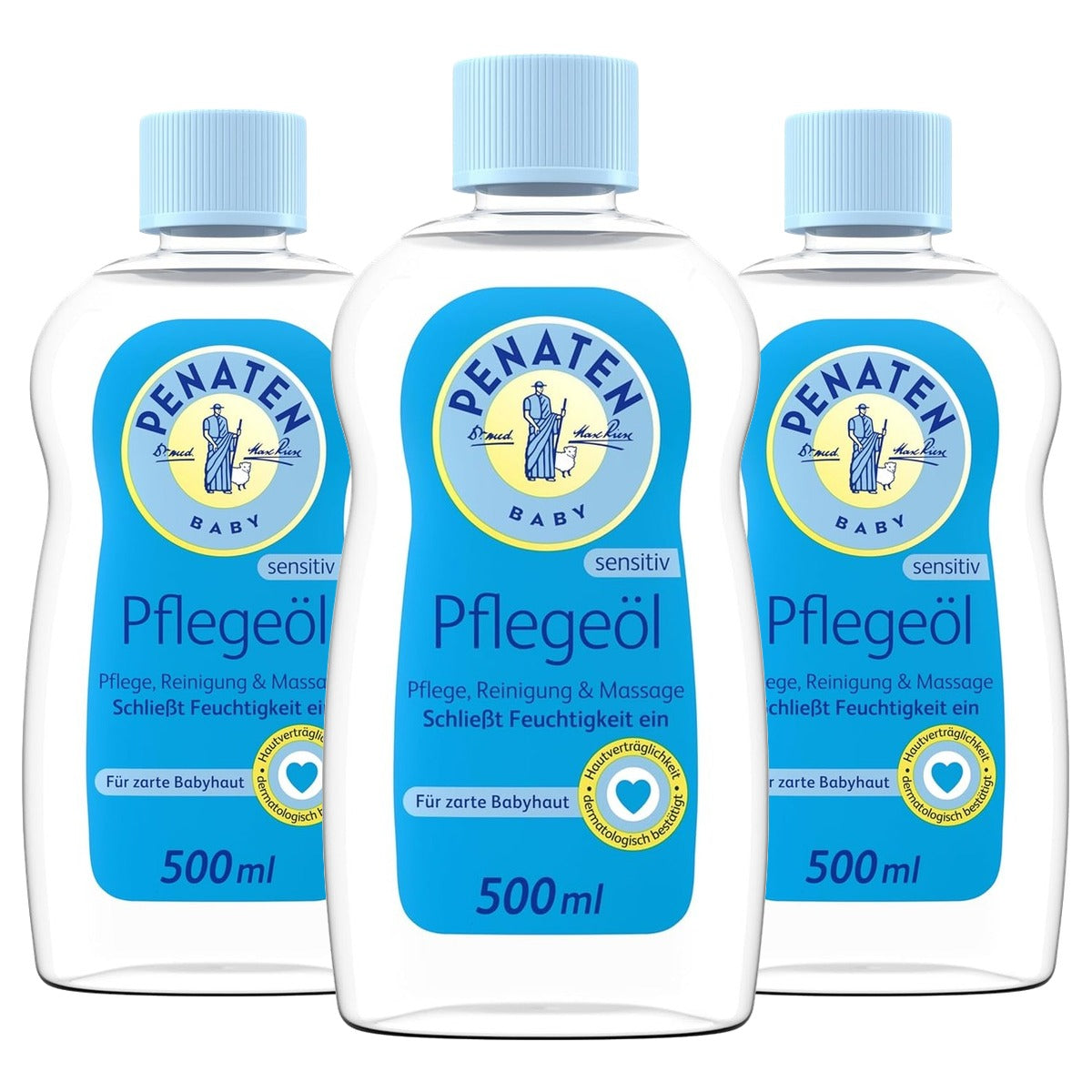 Penaten Verzorgende Olie Babyolie 3 x 500 ml - Voordeelverpakking
