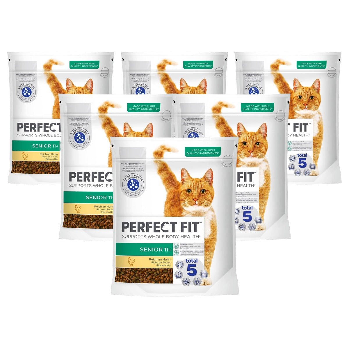 Perfect Fit Sensitive 1+ natvoer kattenvoer kip en zalm 3x4x85 g - 6-pack