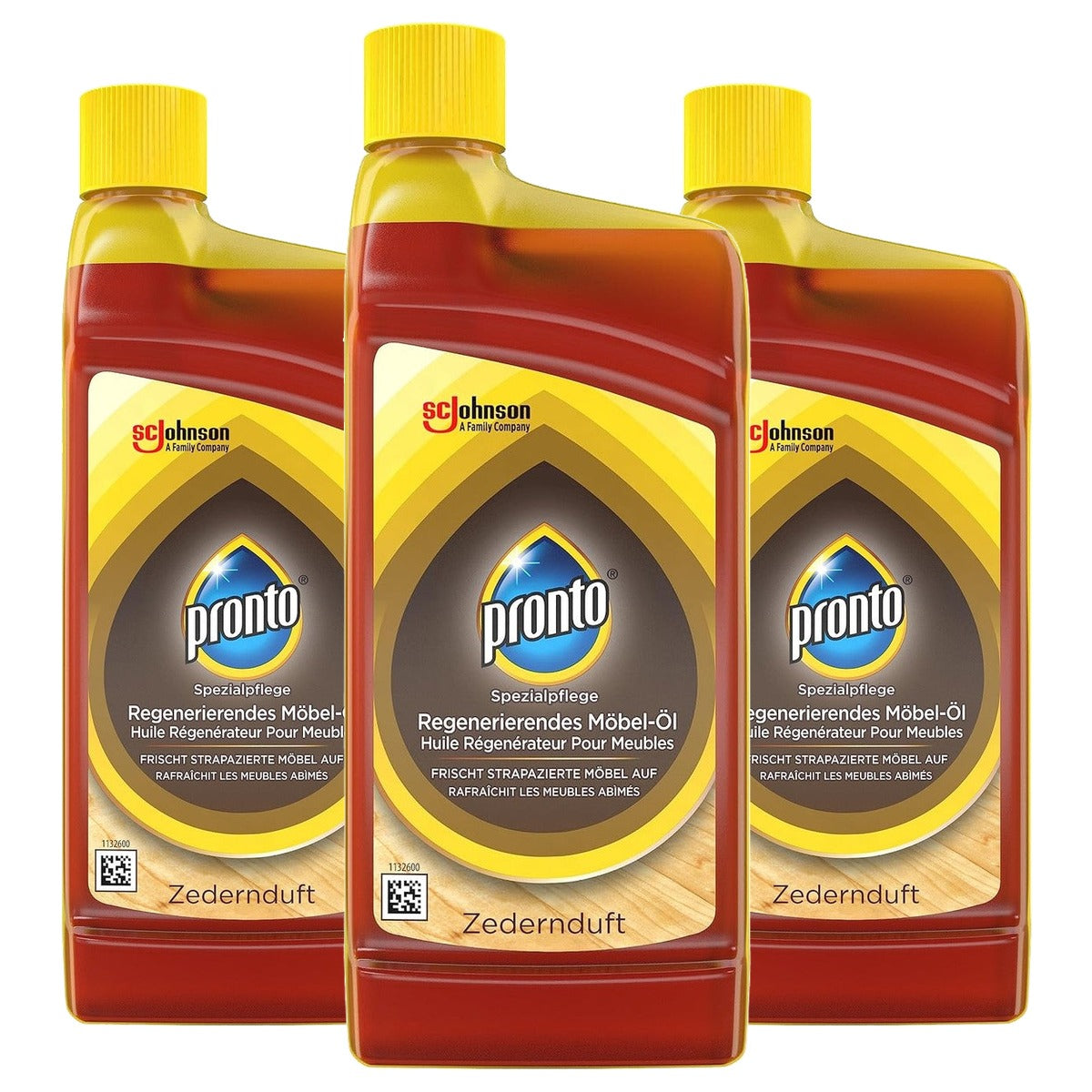 Pronto Regenererende meubelolie met cedergeur 3 x 250 ml - Voordeelverpakking
