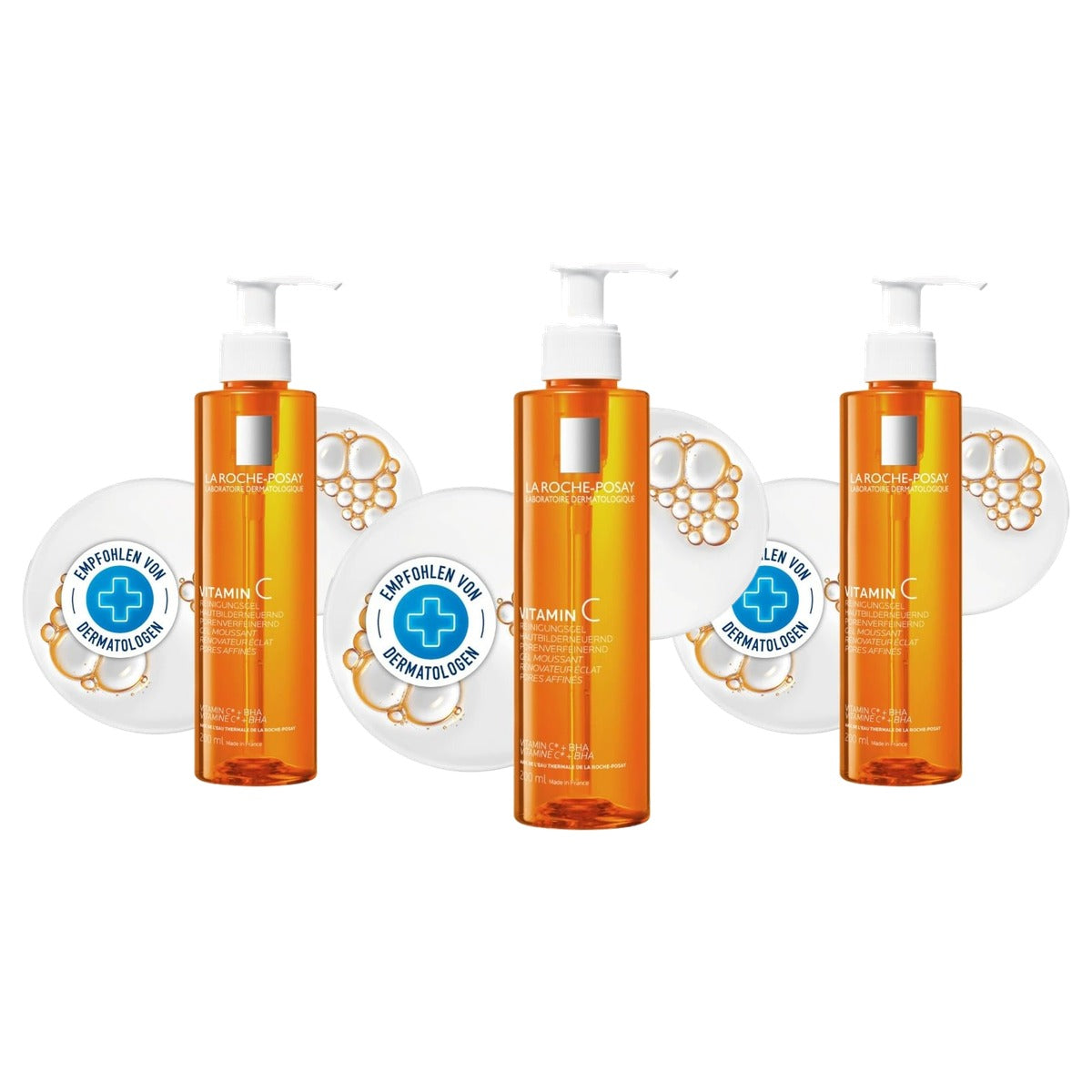 La Roche-Posay Pure Vitamine C Zuiverende Gezichtsreiniger 200 ml - 3-pack