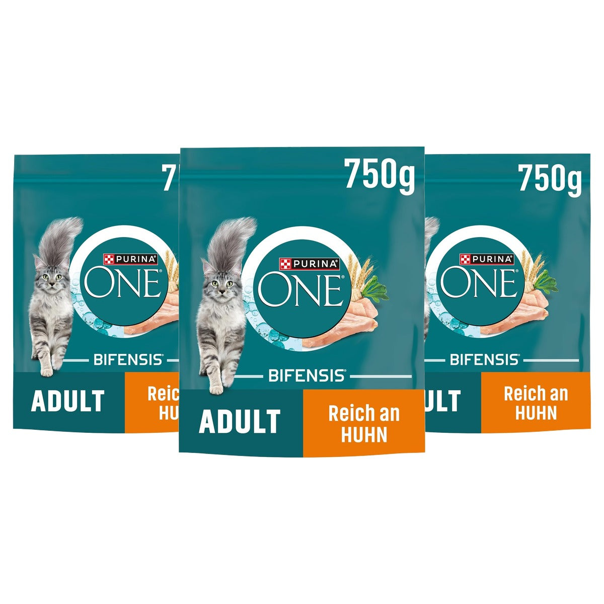 Purina One Bifensis Adult droogvoer kat kip 6 x 750 g - 3-pack