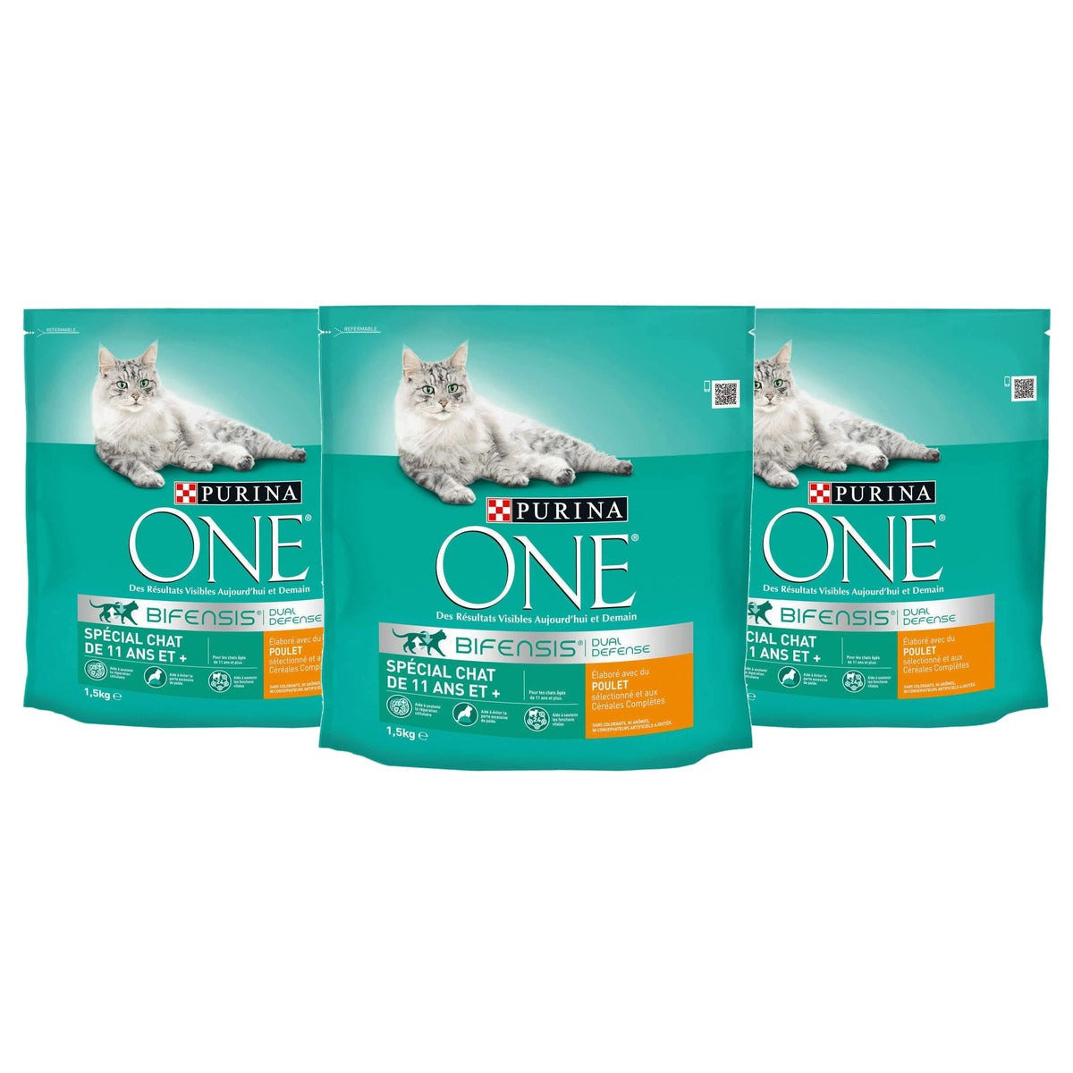 Purina One Bifensis droogvoer kat Senior 11+ kip 6 x 1,5 kg - 3-pack