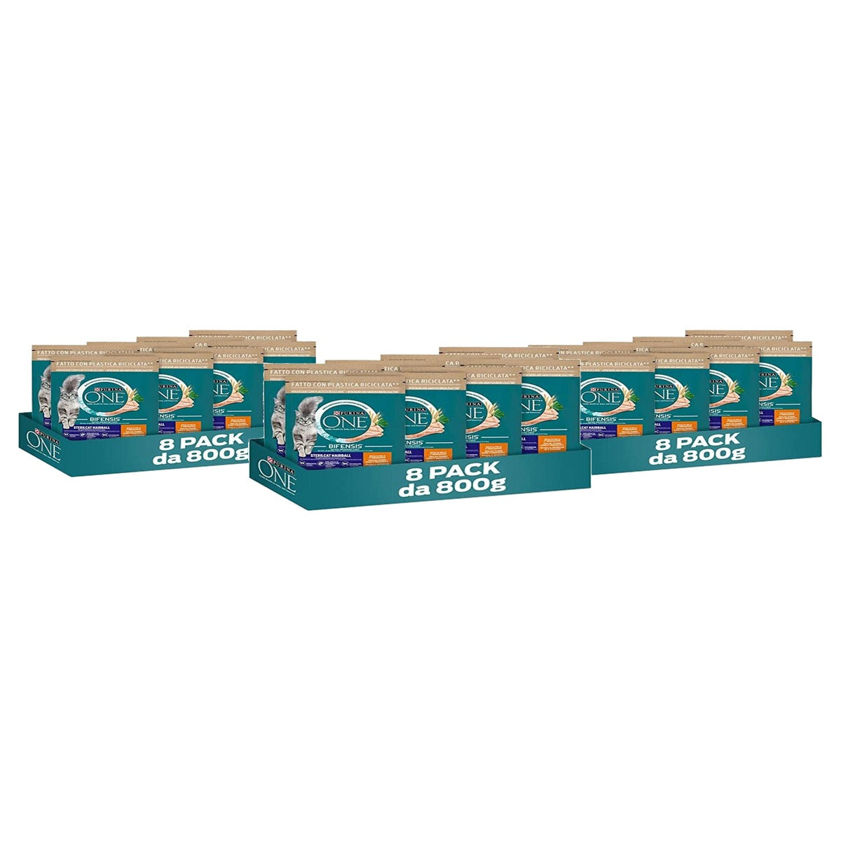 Purina One Bifensis Sterilcat Hairball droogvoer kat 8 x 800 g - 3-pack