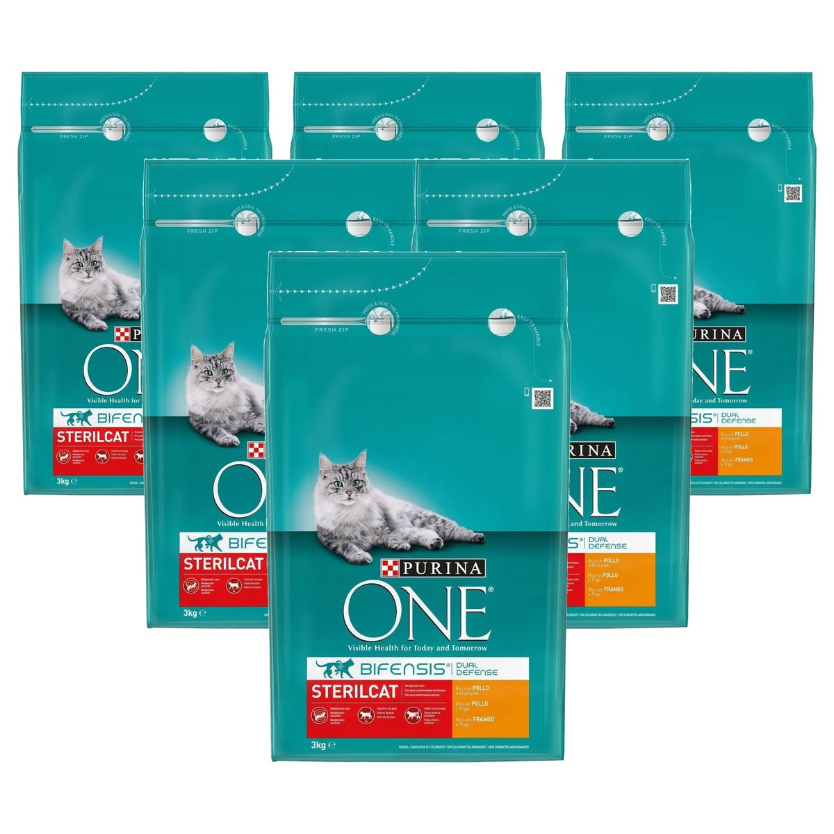 Purina One Bifensis Sterilcat droogvoer kat kip 2,8 kg - 6-pack