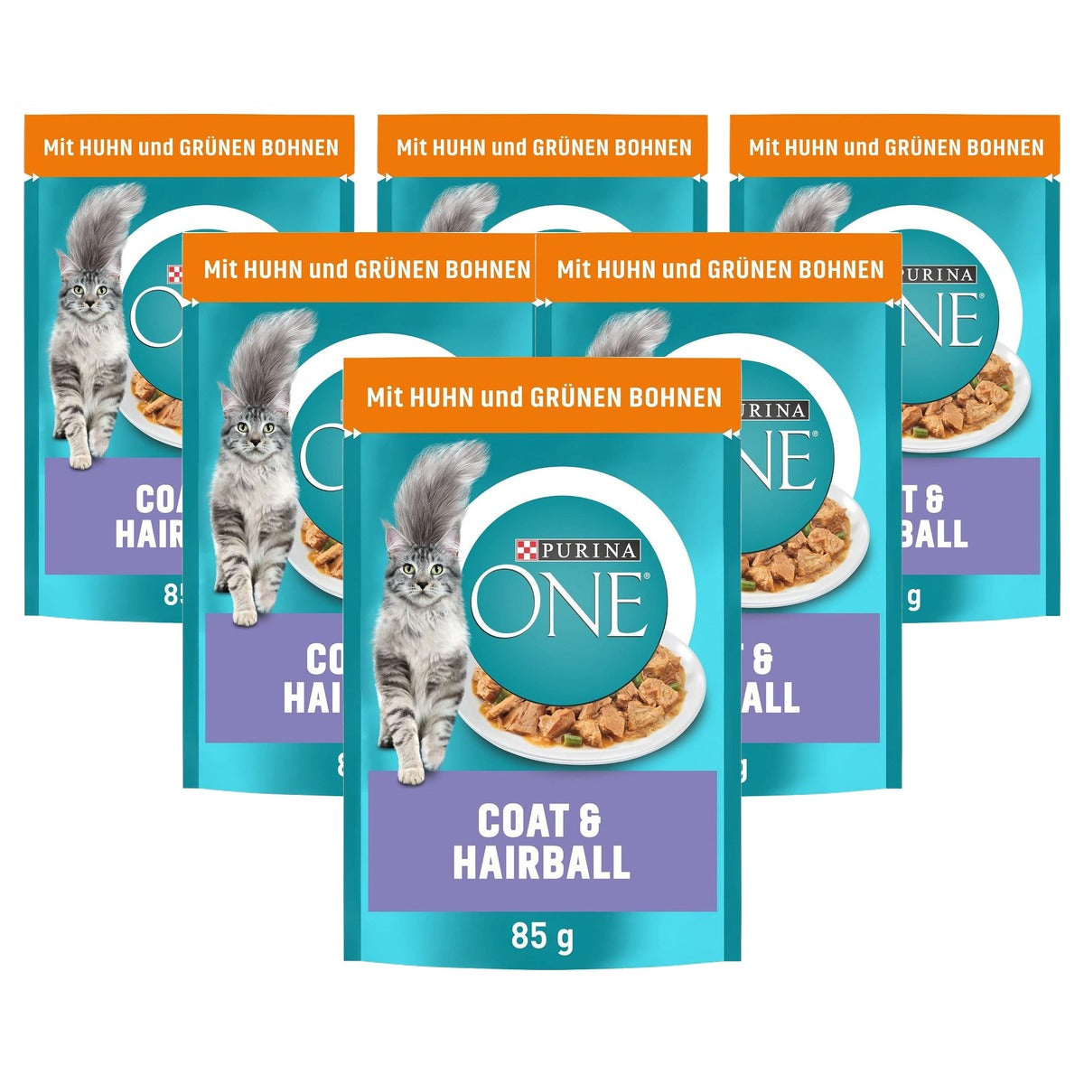 Purina One Coat & Hairball natvoer kattenvoer kip 26 x 85 g - 6-pack
