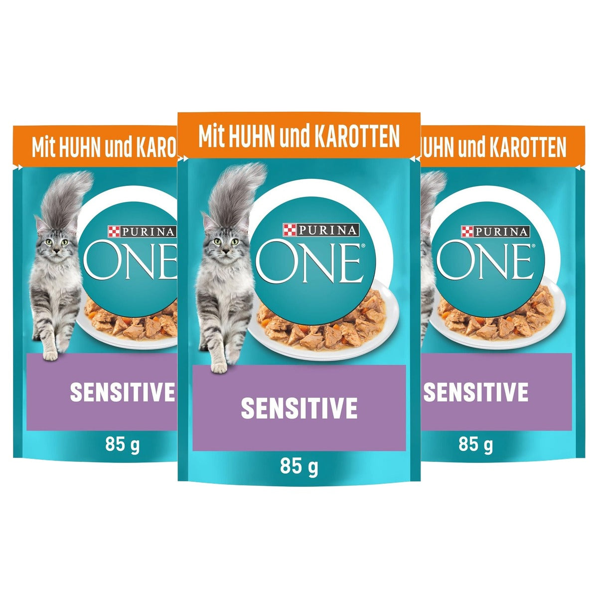 Purina One Gevoelige natvoer kattenvoer kip 26 x 85 g - 3-pack