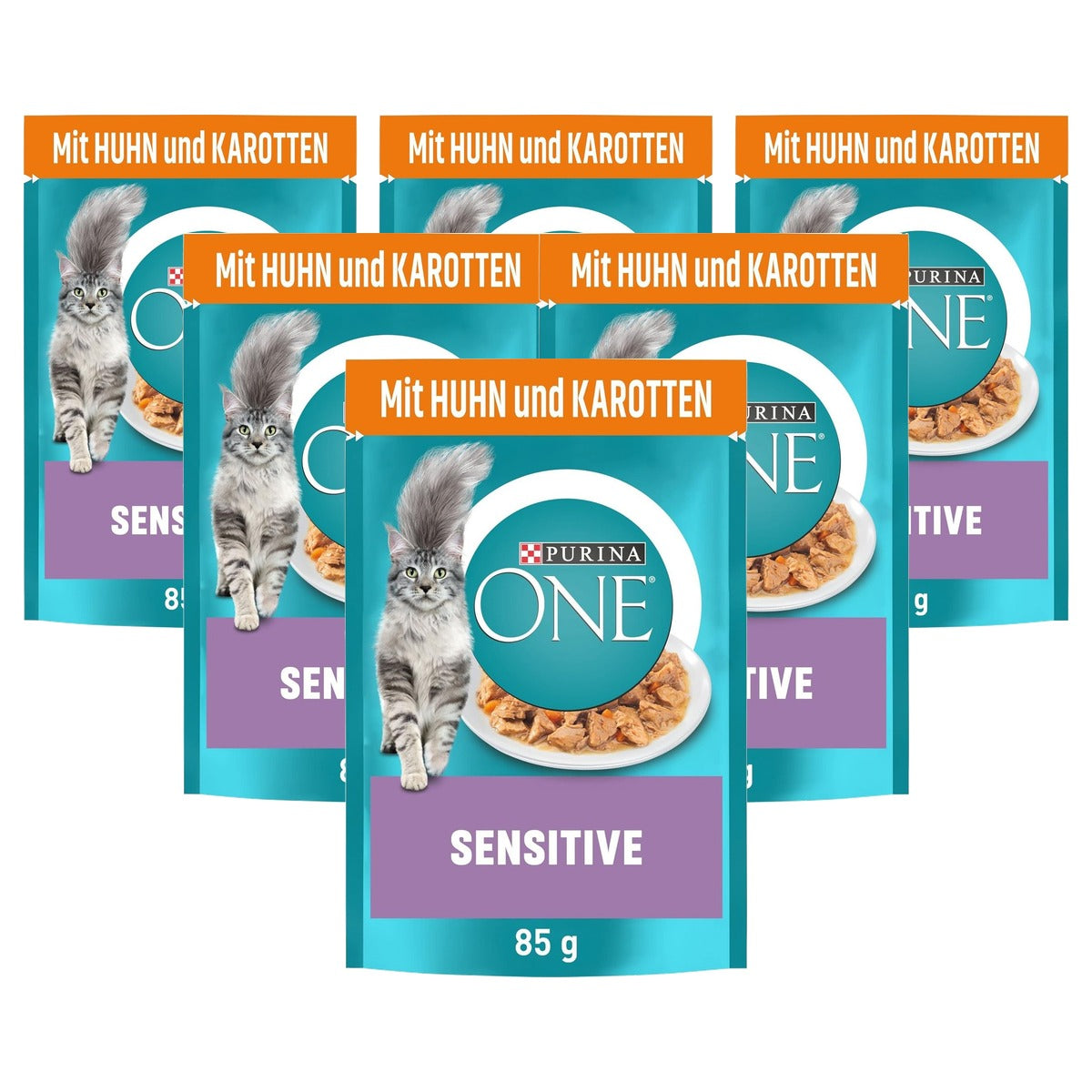 Purina One Gevoelige natvoer kattenvoer kip 26 x 85 g - 6-pack