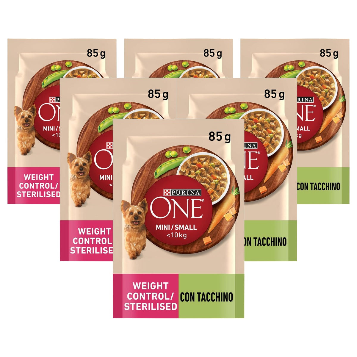 Purina One Mini Gewichtscontrole hondenvoer kalkoen 26 x 85 g - 6-pack