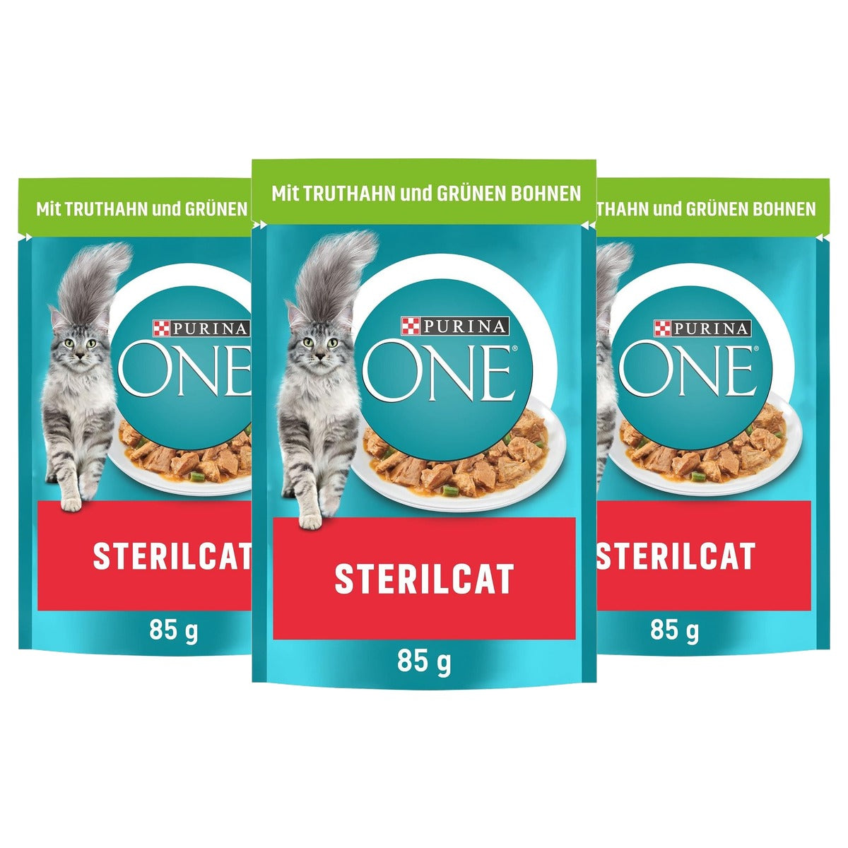 Purina One Sterilcat natvoer kattenvoer kalkoen 26 x 85 g - 3-pack
