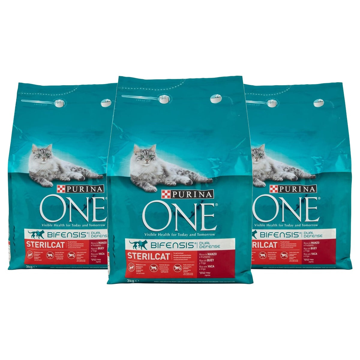 Purina One Sterilicaat Bifensis droogvoer kat - 3-pack