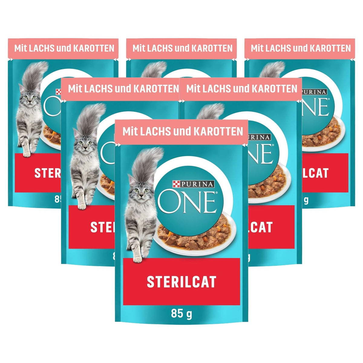Purina One Sterilicat natvoer kattenvoer zalm 26 x 85 g - 6-pack