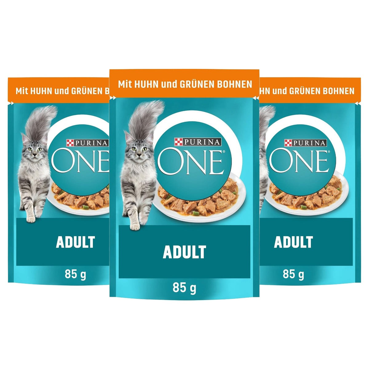 Purina One Volwassene natvoer kattenvoer kip 26 x 85 g - 3-pack