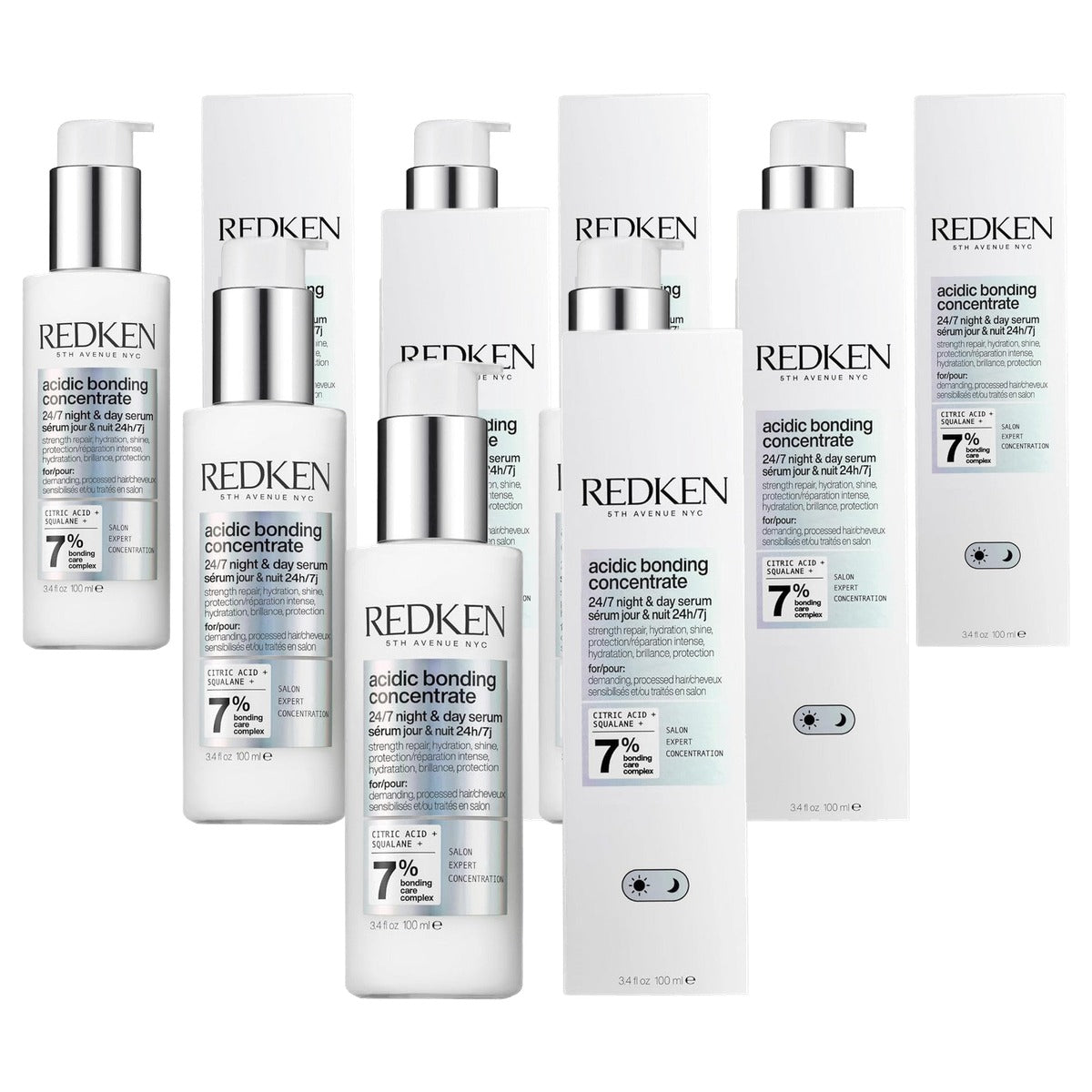 Redken Acidic Bonding Concentrate 24/7 Dag- en Nachtserum 100 ml - 6-pack
