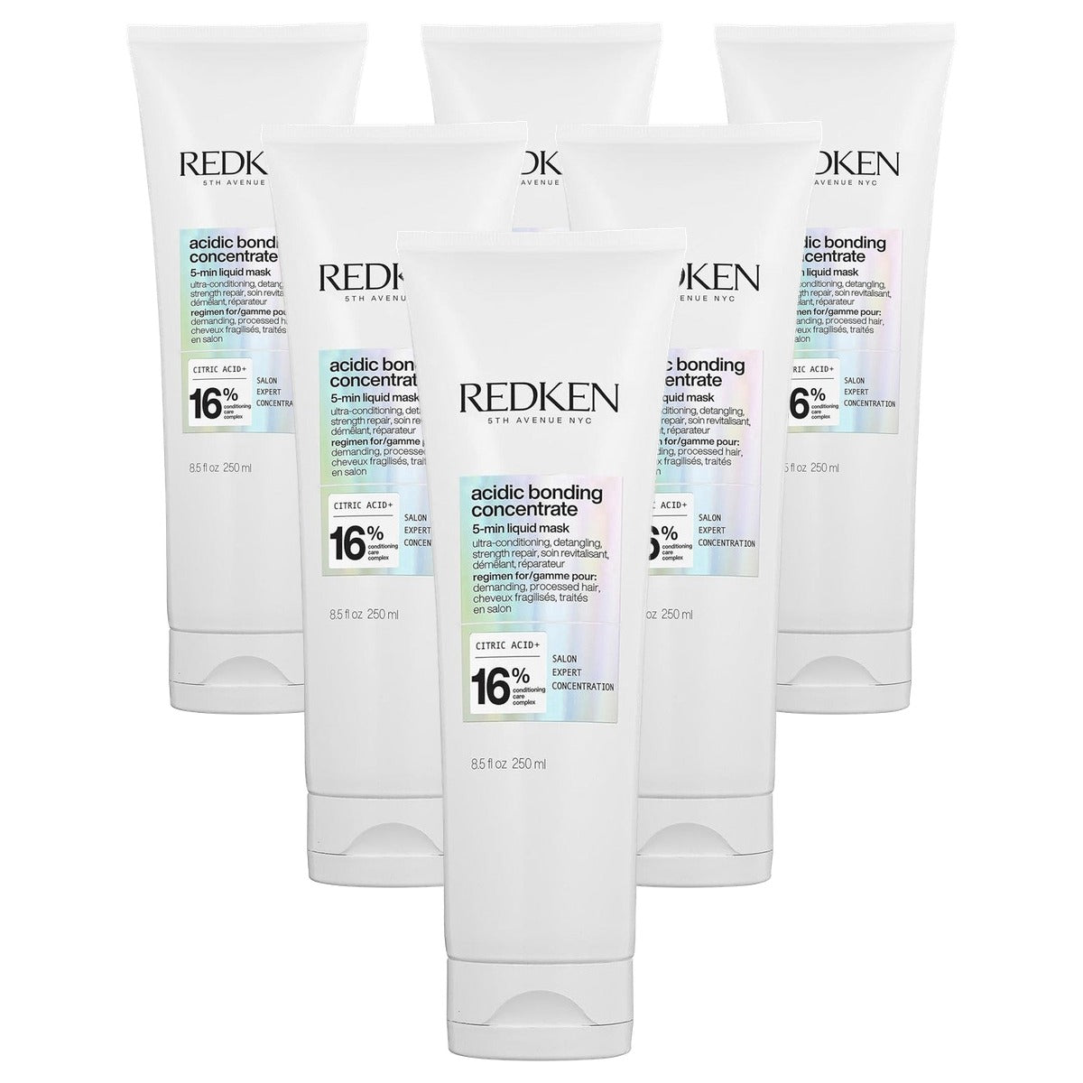 Redken Acidic Bonding Concentrate 5 Haarmasker met Citroenzuur 250 ml - 6-pack
