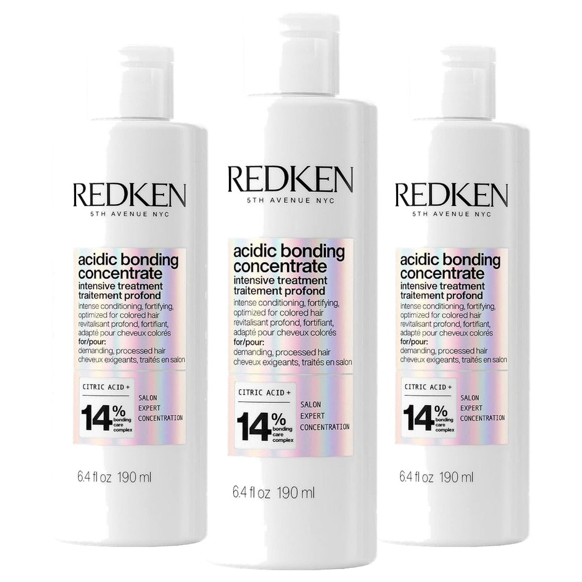 Redken Acidic Bonding Concentrate Intensieve Treatment 190 ml - 3-pack