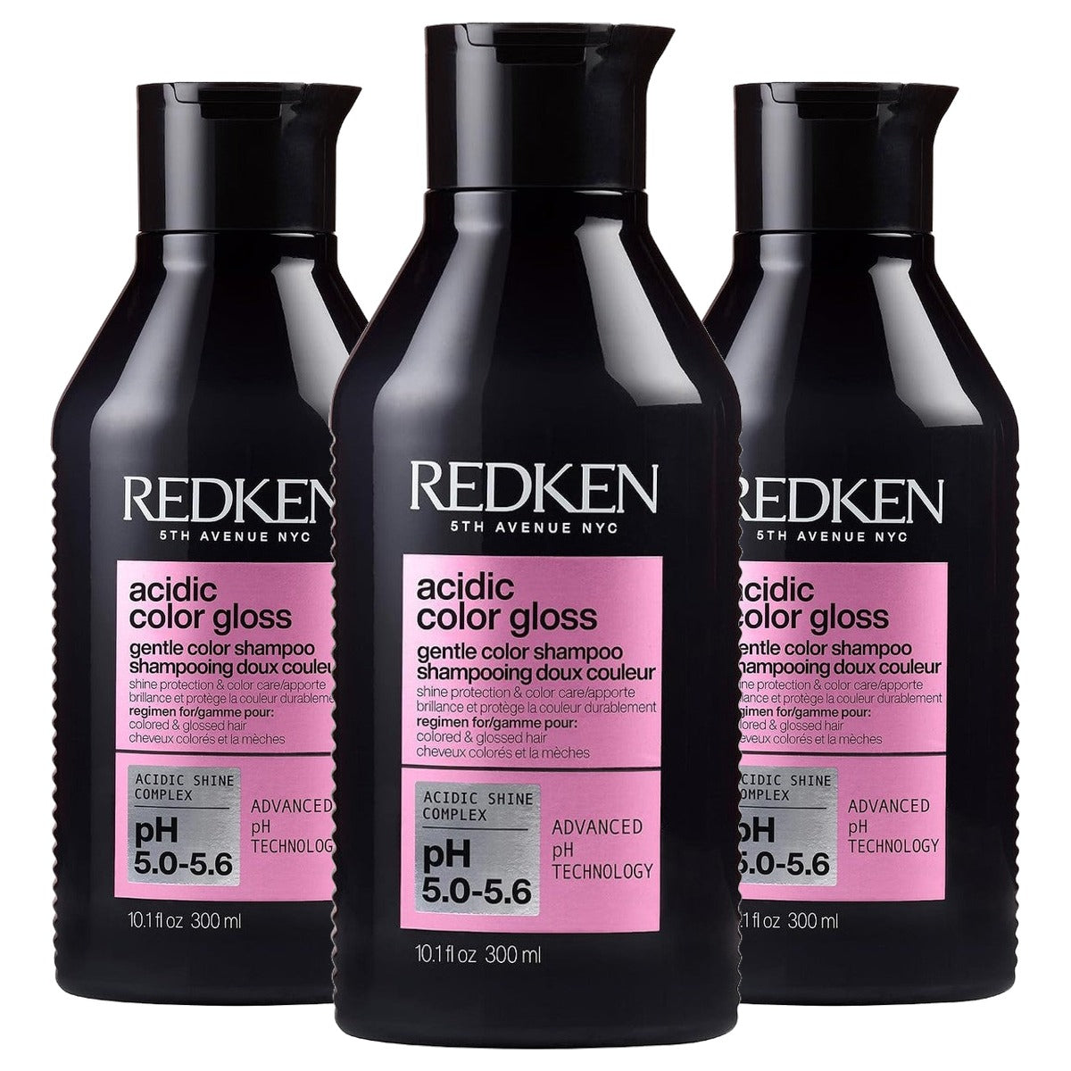 Redken Acidic Color Gloss Shampoo voor Gekleurd Haar 300 ml - 3-pack