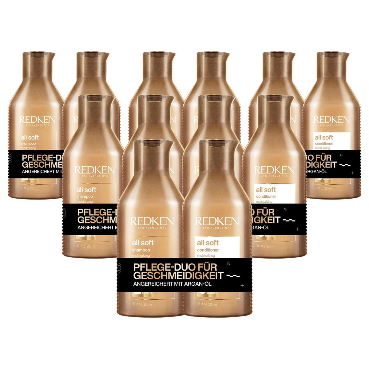 Redken All Soft Hydraterende Shampoo & Conditioner Set 300 ml - 6-pack