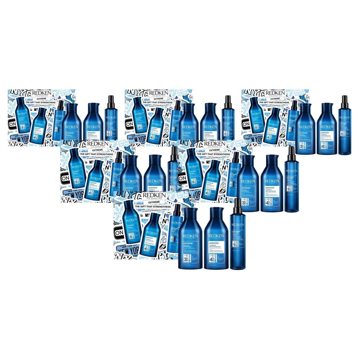 Redken Extreme Kerstset Cadeauset Shampoo, Conditioner en Anti-Snap - 6-pack