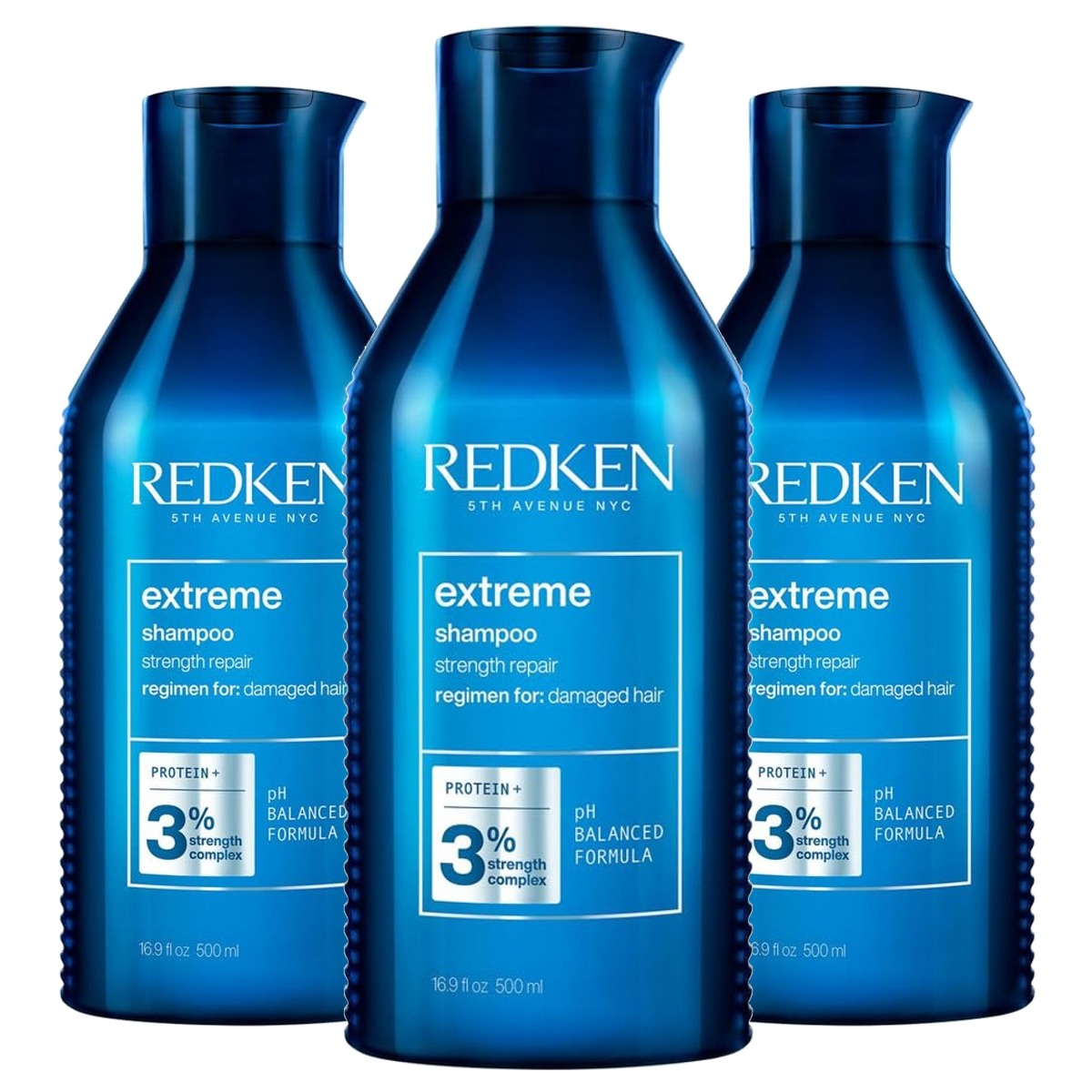 Redken Extreme Shampoo voor Broos en Beschadigd Haar 500 ml - 3-pack
