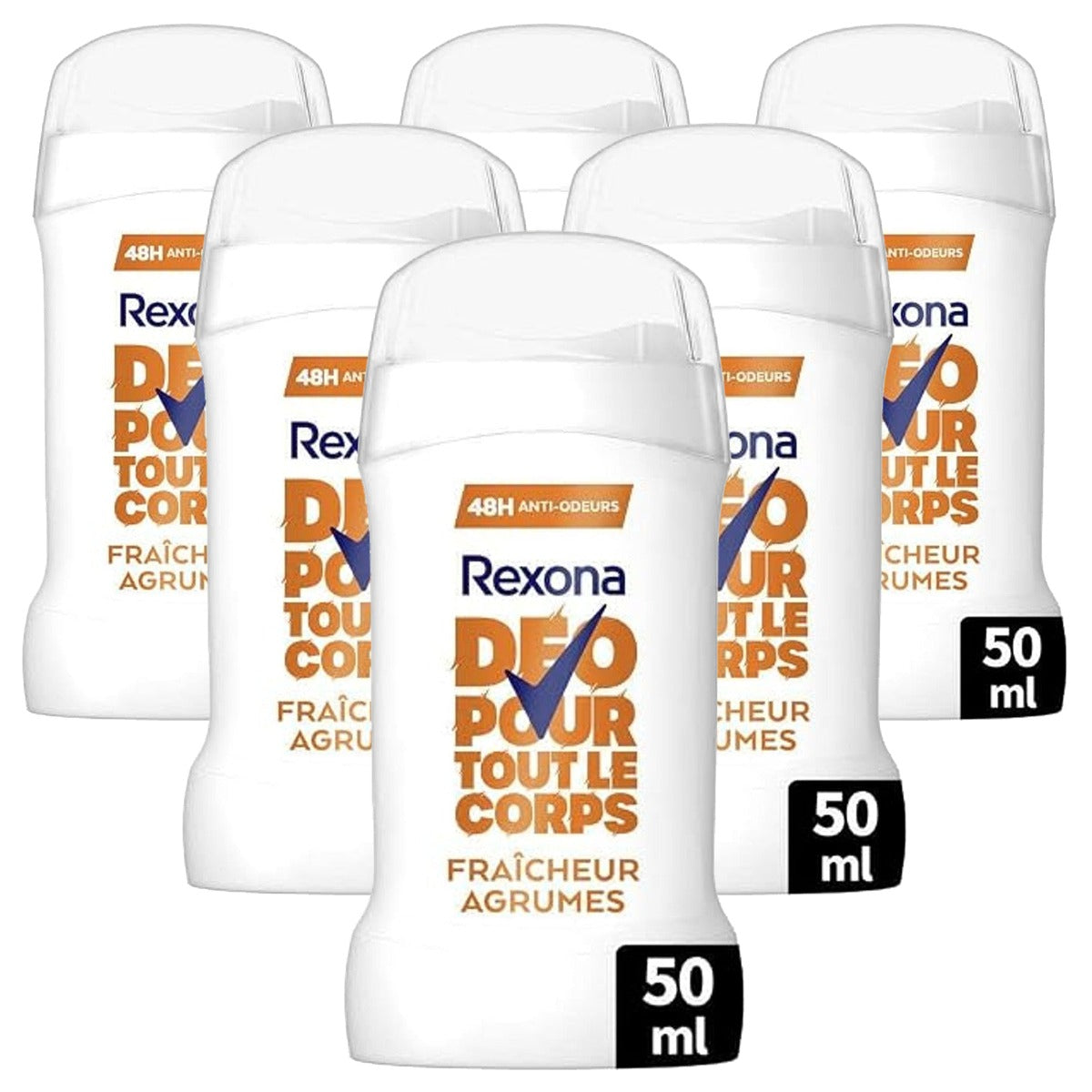 Rexona Full-Body Deodorant Stick Citrusfrisheid 6 x 50 ml - Voordeelverpakking