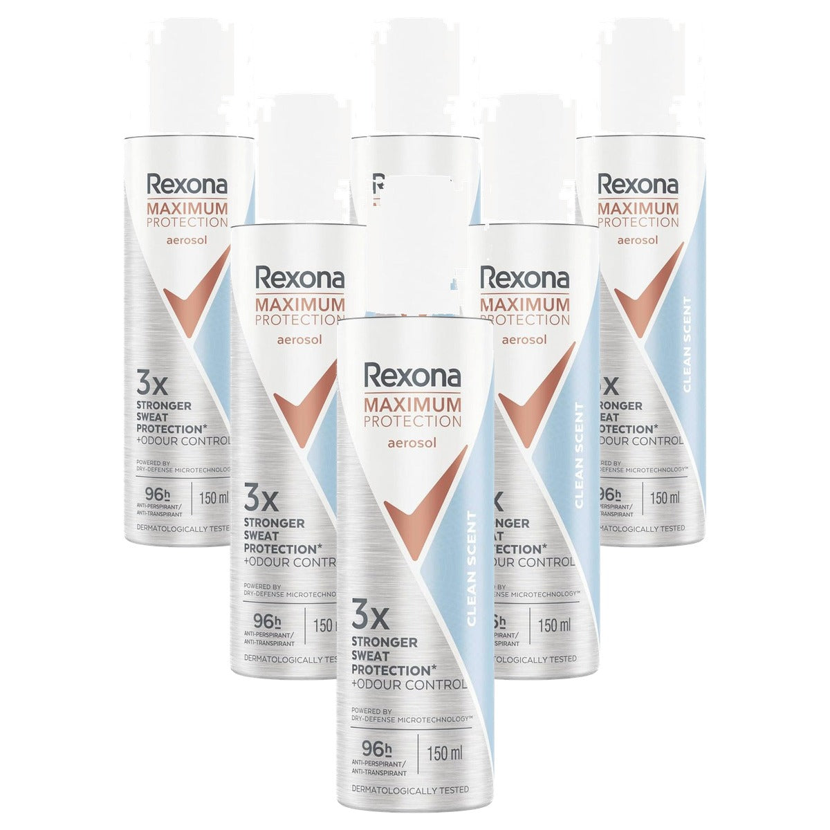 Rexona Maximum Protection Clean Scent 6 x 150 ml - Voordeelverpakking